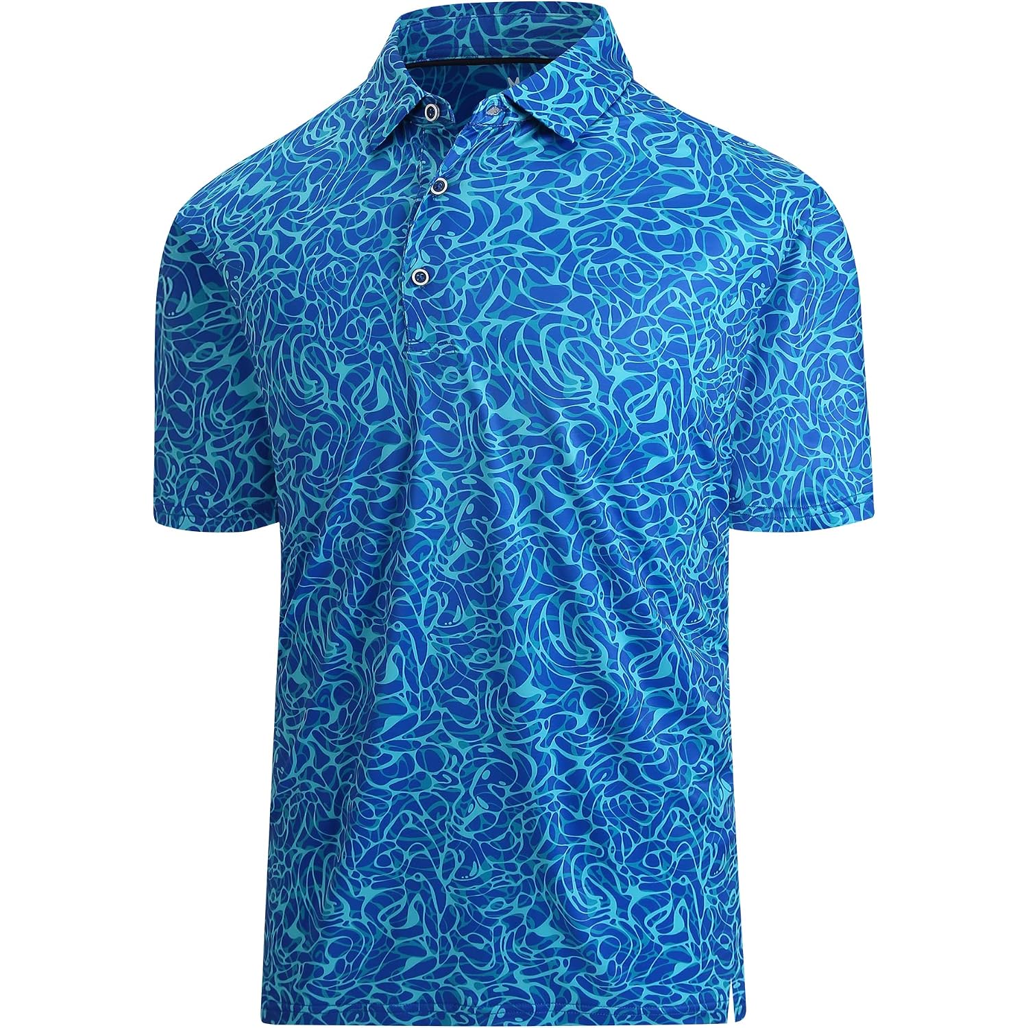 Damipow Premium Golf Shirts For Men Dry Fit Performance Polo Short Sleeve Collared Shirt