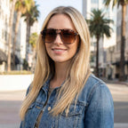 Retro Tac Polarized Aviator Sunglasses Tr-90 Frame Women Men Trendy Sunnies Driving Anti-Glare Uv400 Protection