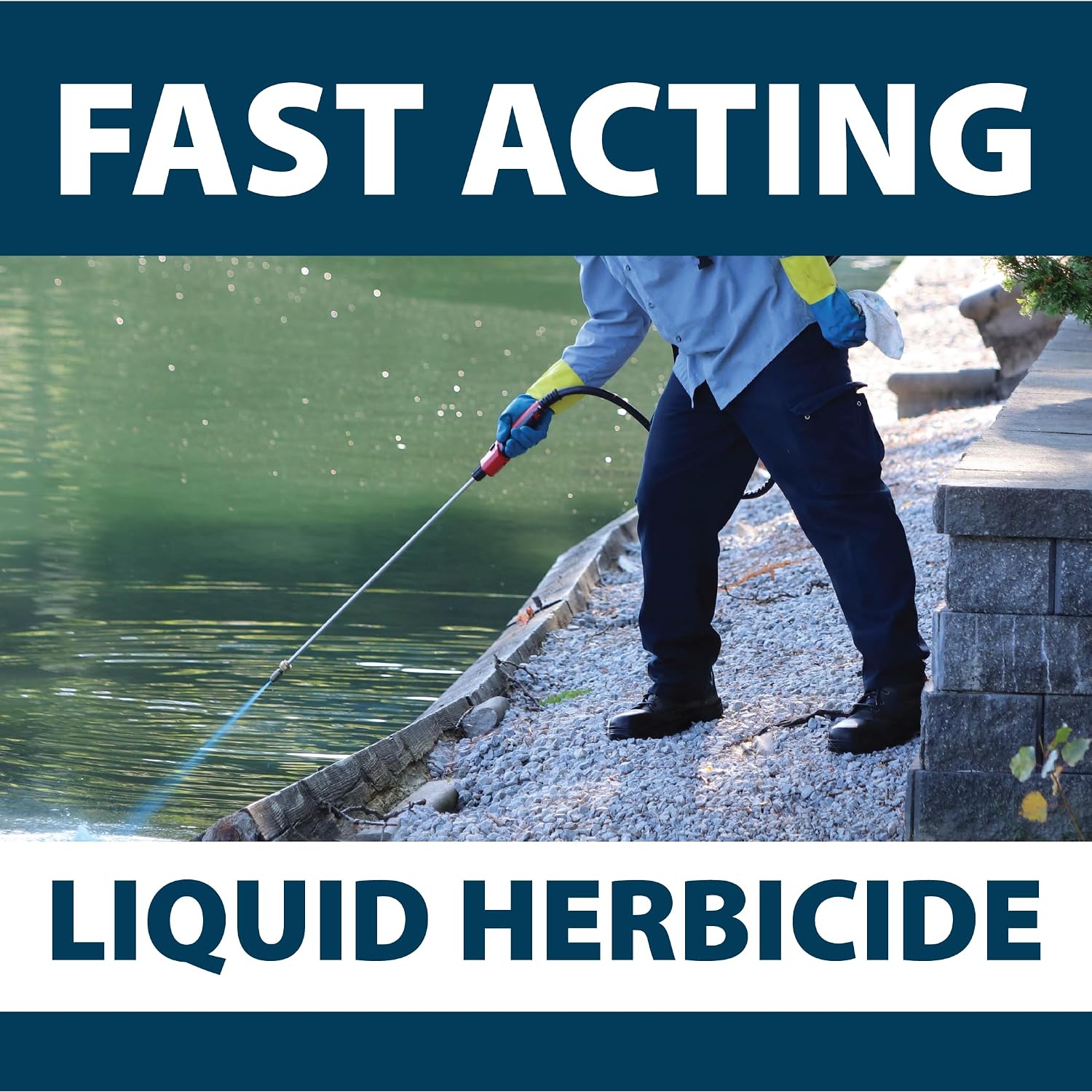 Airmax Shoreline Defense Emergent Weed Control Herbicide, 1 Quart | Concentrated Glyphosate Treatment Controls Phragmites, Pond Grass & Cattails In Aquatic Shoreline Areas