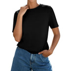 PRETTYGARDEN Womens Short Sleeve Tops Summer 2026 Casual Crewneck Cotton Basic Tee Shirts Fashion Clothing Spring Outfits