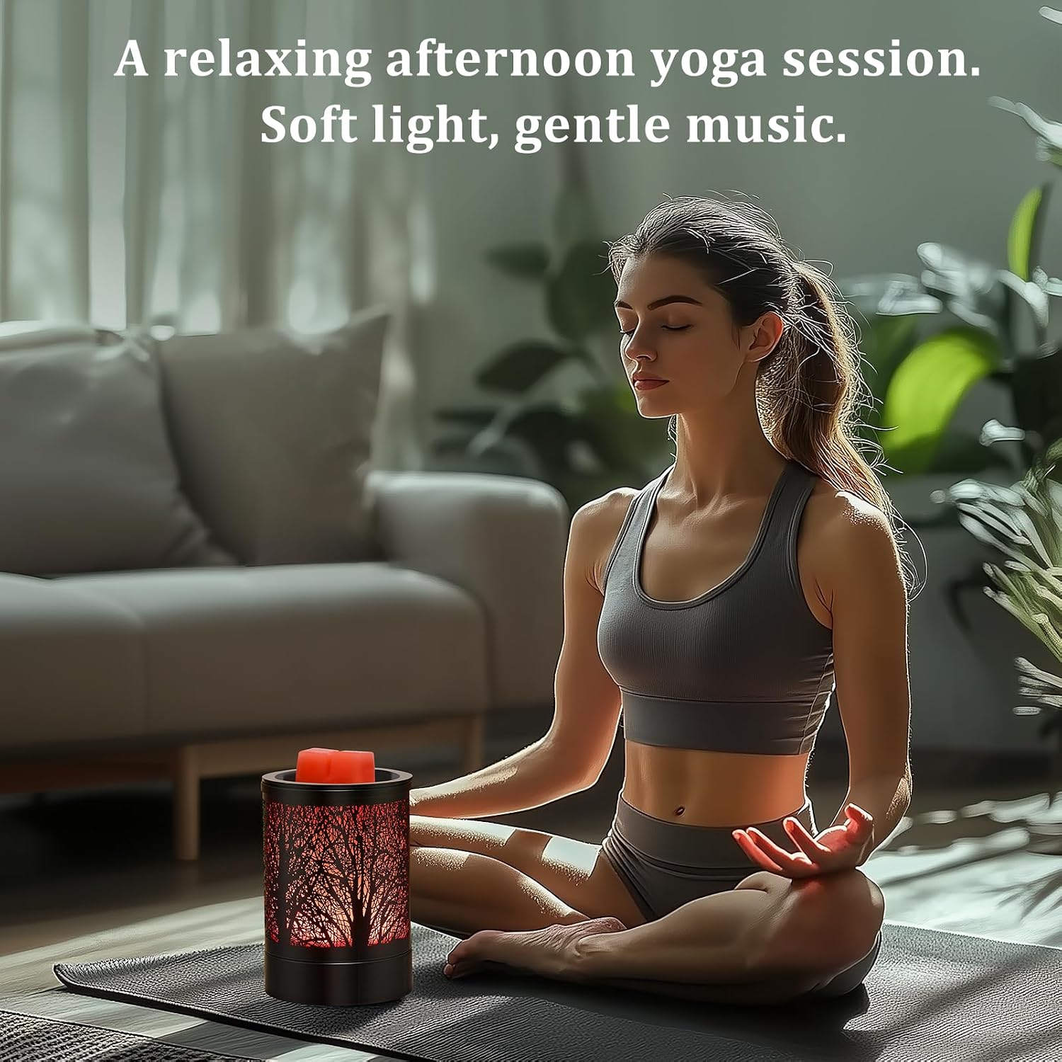 Enaroma Fragrance Wax Melts Warmer With 7 Colors Led Changing Light Classic Black Forest Design Scent Oil Candle Warmer For Home Black Forest
