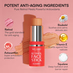 VELAMO ADVANCED Retinol Face Stick – Reduces Fine Lines, Wrinkles & Uneven Texture in 4–8 Weeks – For Mature Skin, Women & Men – 0.28 OZ/8g