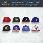 Adhesive Hat Hooks For Wall (16-Pack) - Hat Rack For Baseball Caps, Minimalist Hat Display, Strong Hold Hat Hangers For Wall - Usa Patented, Black