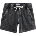 Maamgic Mens Casual Shorts 5/7 Inch Washed Cotton Summer Shorts With Elastic Waist Drawstring And Pockets