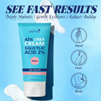 ASDToTio Urea Cream 42% - Foot Care for Dry Cracked Heels, Foot Lotion - With 2% Salicylic Acid, Tea Tree Oil, Shea Butter, Aloe Vera - For Feet, Hands, Heels, Elbows, Knees and More - 4 oz
