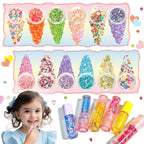 DIY Lip Gloss Making Kit - All-in-One to Make Your Own Lip Care Gloss Set with Clear Base, Pigments, Glitter, Tubes, Fun Creative Gift for Women Girls Makeup Lovers in Christmas Birthdays