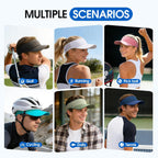AUSFLUG Sun Visor Hat Men Women - Wide Brim Quick Dry Adjustable Cap, Lightweight for Golf Tennis Pickleball Beach