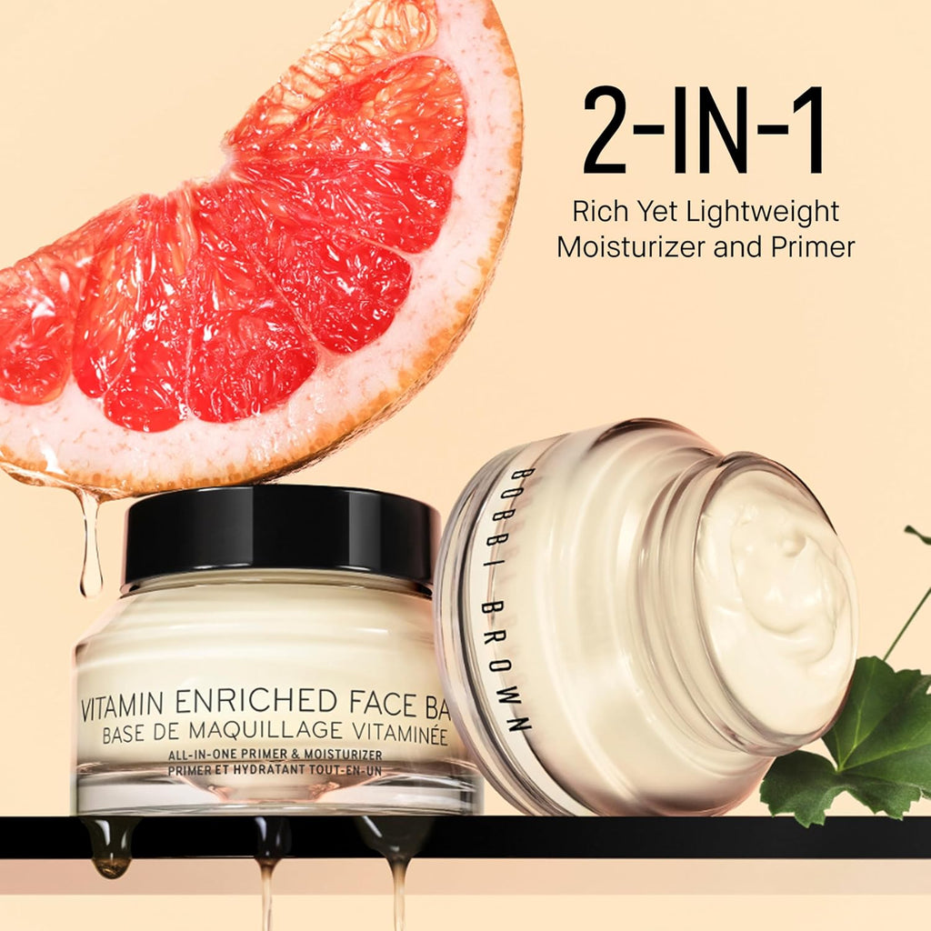 Bobbi Brown Vitamin Enriched Face Base | 2-in-1 Moisturizer & Hydrating Primer | With Shea Butter, Hyaluronic Acid, & Vitamins