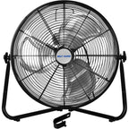Bilt Hard 20 Inch Heavy Duty Floor Fan - 4650 Cfm High Velocity, 3-Speed With Wall-Mounting System, Industrial Shop Fan For Commercial, Garage, And Greenhouse