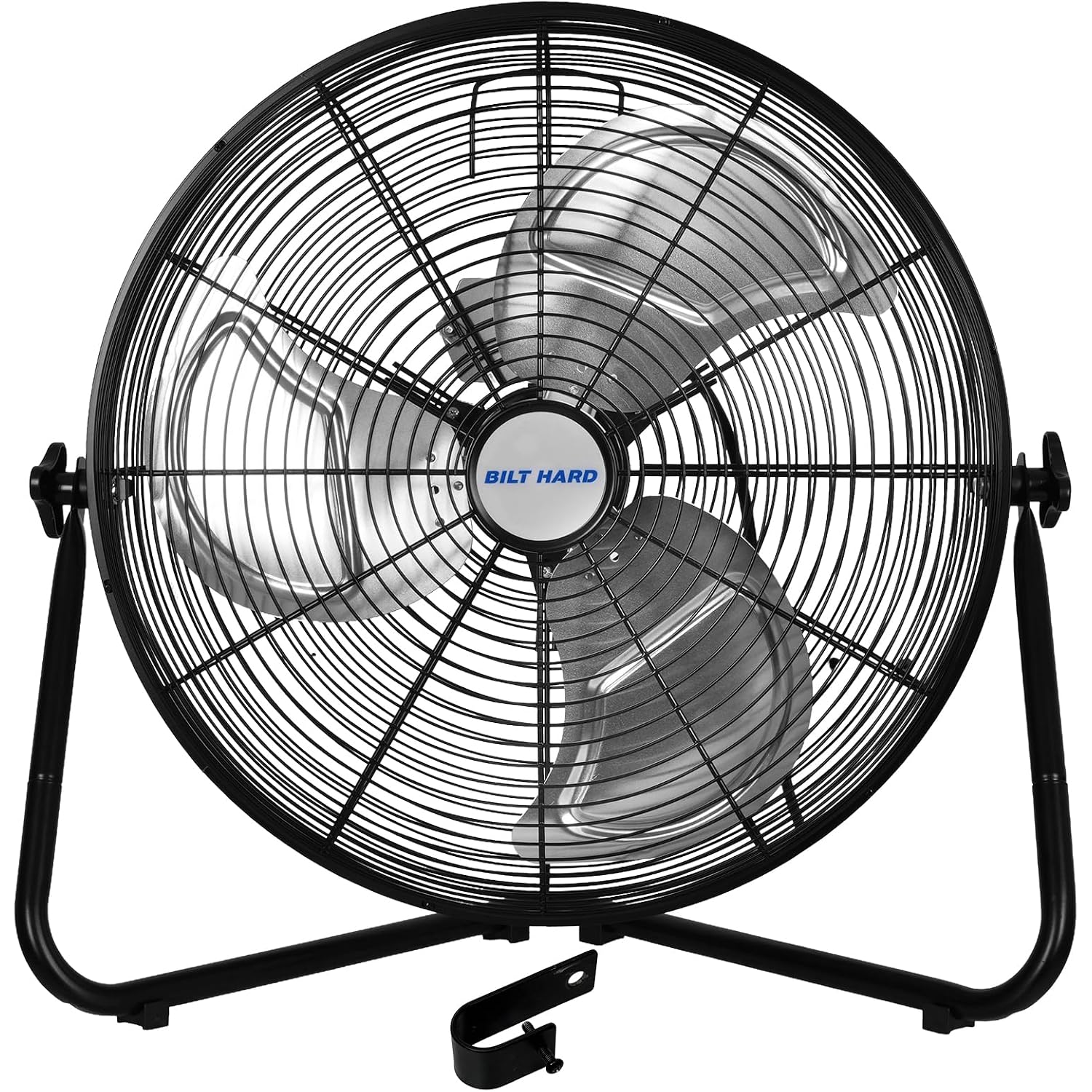 Bilt Hard 20 Inch Heavy Duty Floor Fan - 4650 Cfm High Velocity, 3-Speed With Wall-Mounting System, Industrial Shop Fan For Commercial, Garage, And Greenhouse