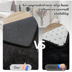 8x10 Area Rugs for Living Room Bedroom: Ultra Soft Fluffy Shag Rug Upgrade Non-Slip Non-Shedding Large Fuzzy Plush Carpet Indoor Floor Carpets for Kids Room Playroom Nursery Dorms Home Decor Black