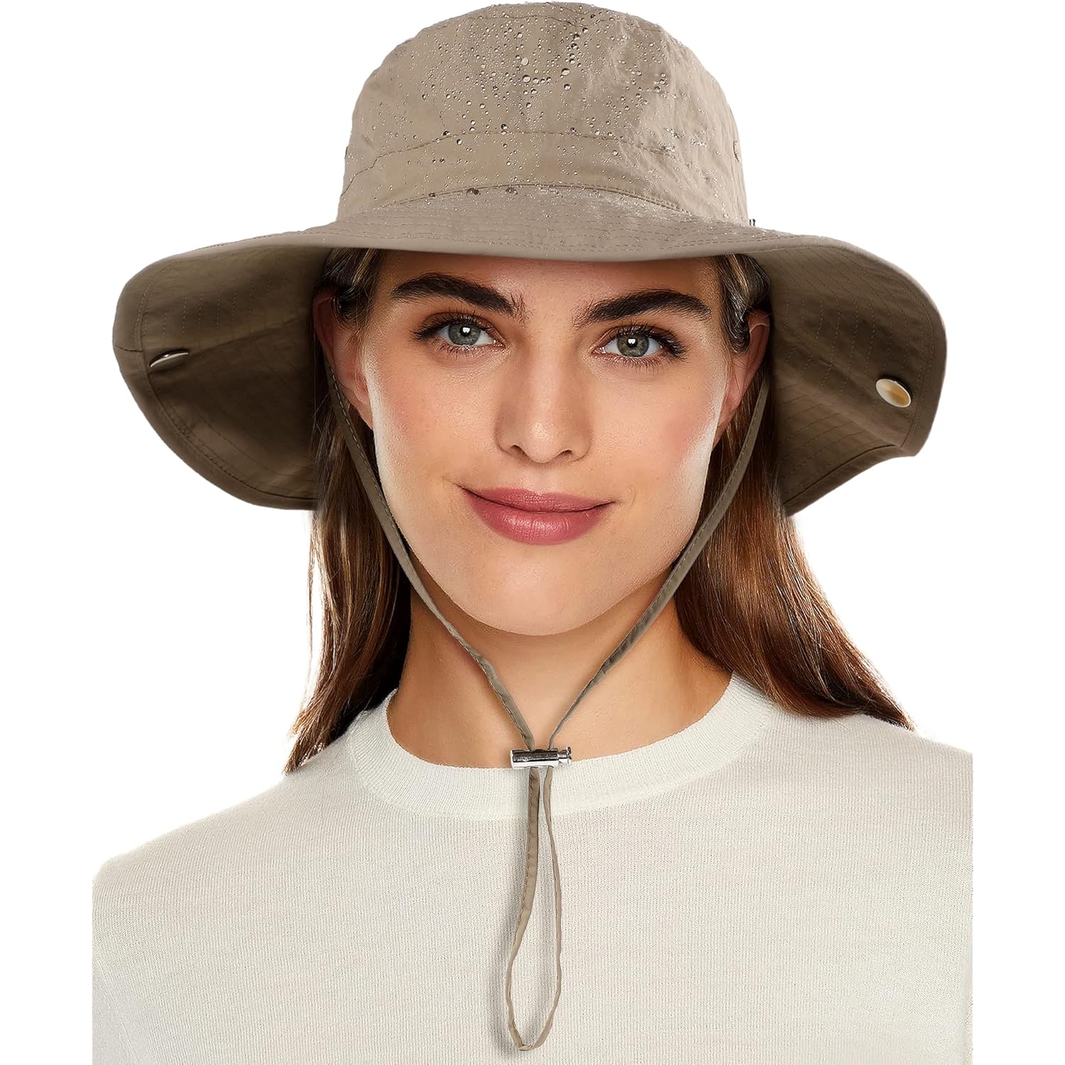 Waterproof Bucket Rain Hat for Women Wide Brim Summer UPF50+ Cowboy Sun Hat Men Foldable Soft Floppy Beach Hat