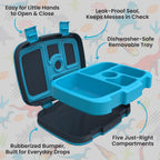 Bentgo Kids Prints Leak-Proof, 5-Compartment Bento-Style Kids Lunch Box - Ideal Portion Sizes For Ages 3-7, Durable, Drop-Proof, Dishwasher Safe, & Pfas & Bpa-Free Materials (Dinosaur)