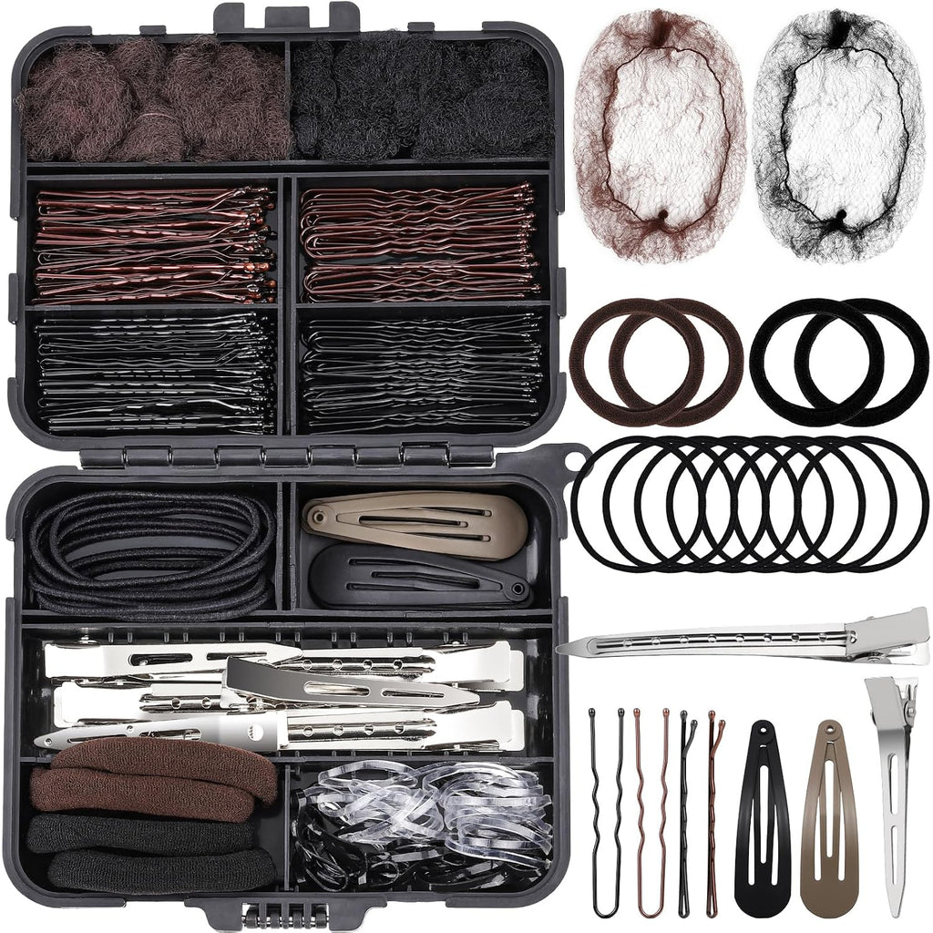 Teenitor 163Psc Hair Accessories Kit, Bobby Pins Hair Pins Hair Net Hair Clips And Hair Ties Hair Bands, Hair Kit For Dances Ballet Competition With Hair Accessories Organizer