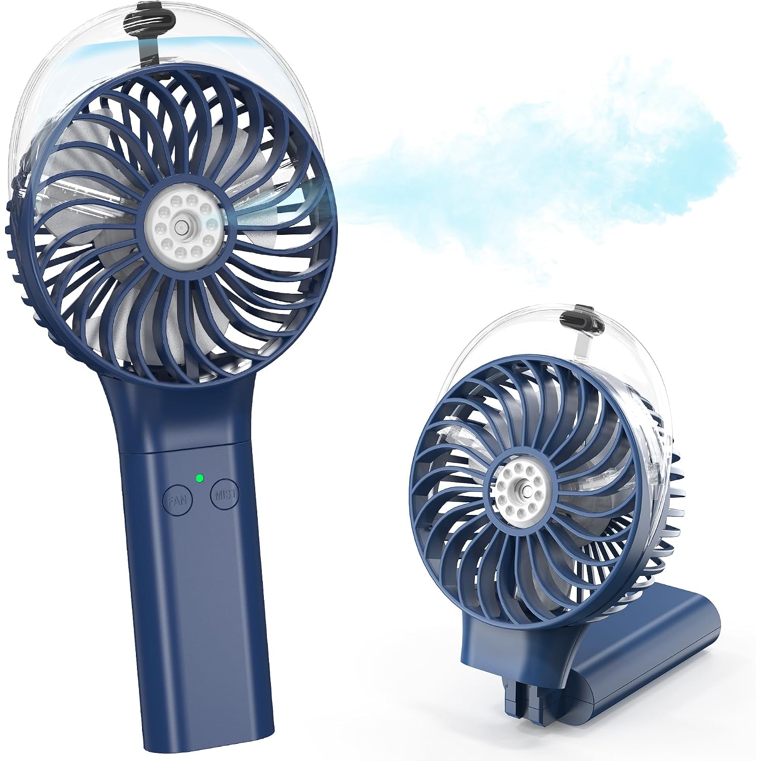Portable Handheld Misting Fan, Nano-Mist Humidifier For Skincare & Makeup, 180° Foldable Desk Fan, Rechargeable Water Spray Fan For Disney Beach Cruise Essentials, Summer Gifts For Women Man Girls