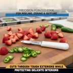 Dexter-Russell Sani-Safe 3-Pack Of 3¼" Paring Knives, Slip-Resistant White Handles, Durable Dexsteel Blades – Ideal For Precise Peeling & Carving Fruits And Vegetables, Nsf Certified