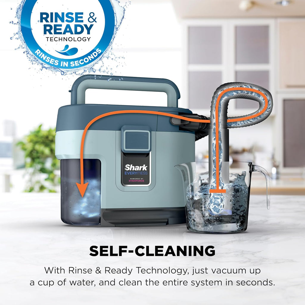 Shark Everymess Ultra-Powerful 3-In-1 Wet Vac, Dry Vac, & Stain Eliminator With Stainforce Technology, Perfect For Homes, Pets, And Cars, 4 Accessories And Cleaning Solution, Gray, Vx101