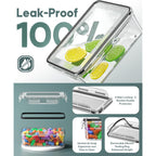 60 Pcs Food Storage Containers With Lids Airtight, (30 Lids & 30 Containers) Leak Proof Containers Set For Kitchen, Meal Prep, Bpa-Free, Pvc-Free Plastic, Microwave/Dishwasher Safe, Extra Labels & Pen