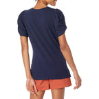 Women's Regular-Fit Twist Puff Sleeve Crewneck T-Shirt