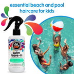 Socozy Swim Leave In Conditioner Spray & Treatment For Kids Hair (8 Fl Oz) Protects & Repairs Pool, Sun & Salt Damaged Hair, Gentle Formula With Activated Charcoal, Vitamin B5 & Sunflower Seed Extract
