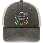 Easily Distracted By Dachshund Baseball Cap - Funny Wiener Dog Hat Dog Mom Dad Gift Easily Distracted By Bugs5