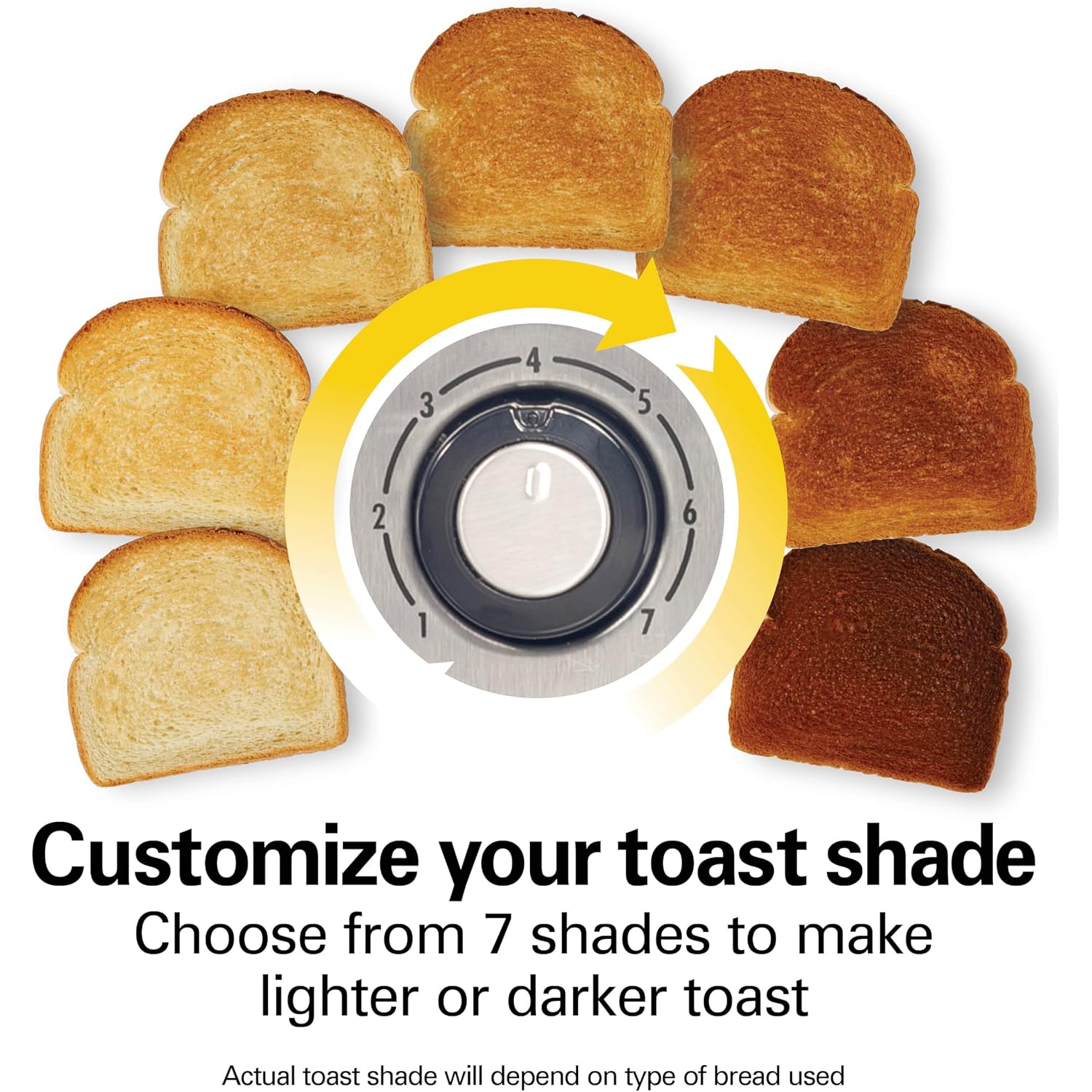 Hamilton Beach Extra-Wide Slot 2 Slice Toaster With Bagel & Defrost Buttons | Browning Control With 7 Shades | Auto Shutoff | Toast Boost | Slide-Out Crumb Tray | Black & Stainless Steel | 22633G
