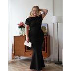 Ymduch Women'S Elegant Sleeveless Off Shoulder Bodycon Long Formal Party Evening Dress