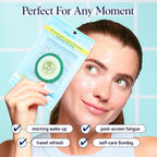 Spalife Cooling Cucumber Eye Pads | Spa Gifts & Korean Dark Circles & Puffy Eyes Treatment | Nourishing Cucumber Eye Pads | Eye Mask For Puffy Eyes Daily Depuffing Eye Patches | 4 Packs Of 12