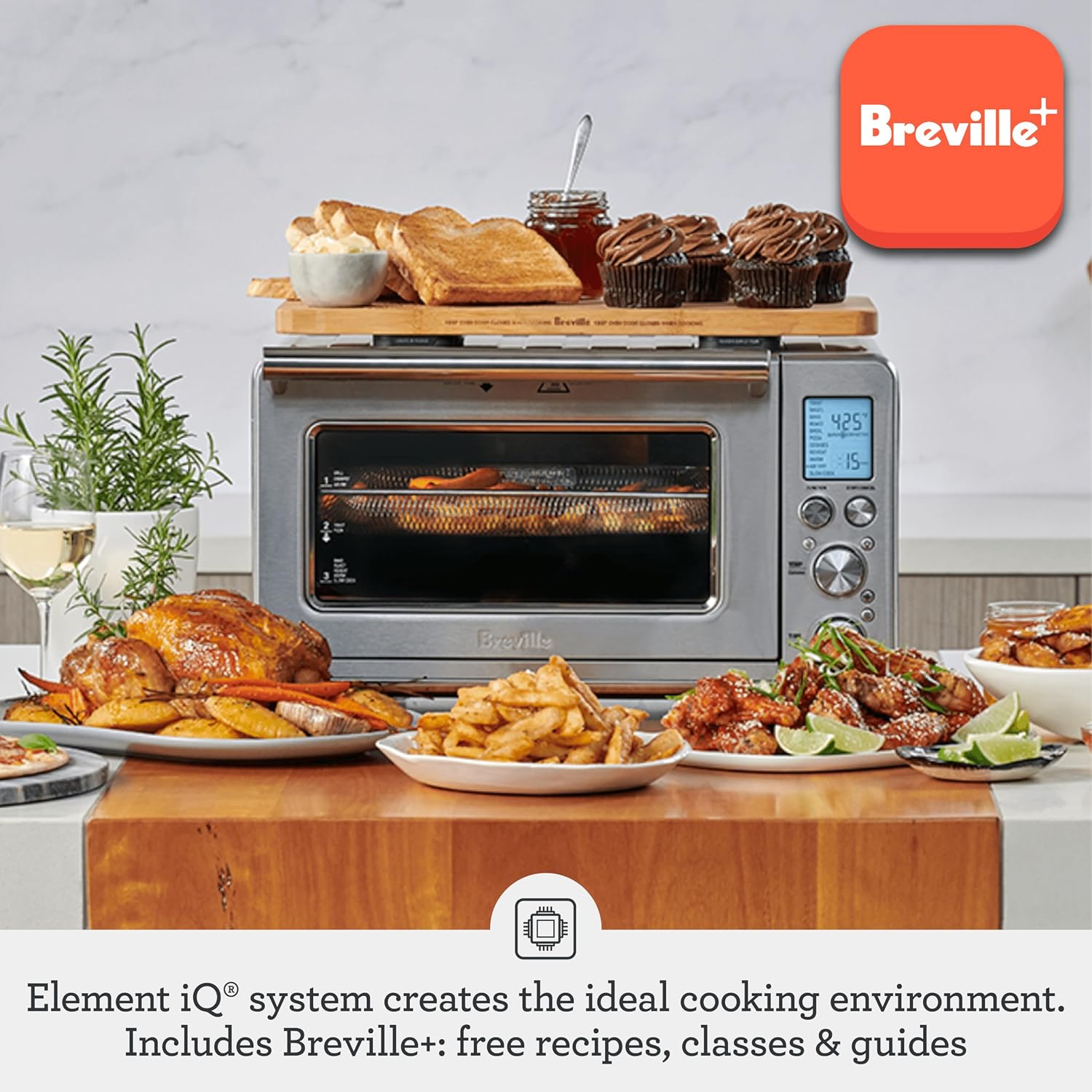 Breville Bov860Bss Smart Oven Air Fryer And Convection Oven, Brushed Stainless Steel