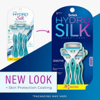 Schick Hydro Silk Sensitive Women's Disposable Razors, 6ct | 5-Blade Disposable Razors for Women Sensitive Skin | Travel Razor for Women