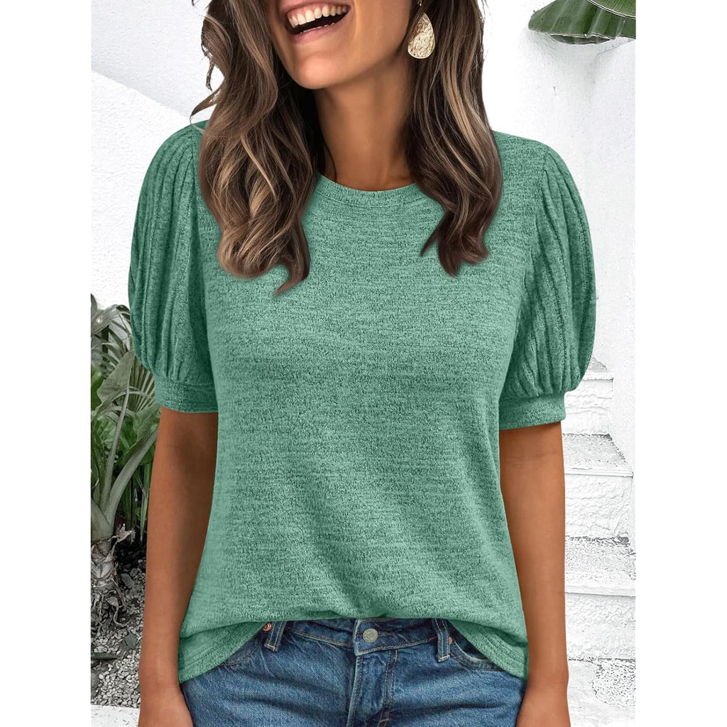 Automet Womens Summer Short Sleeve Sweater Dressy Business Casual Blouses 2026
