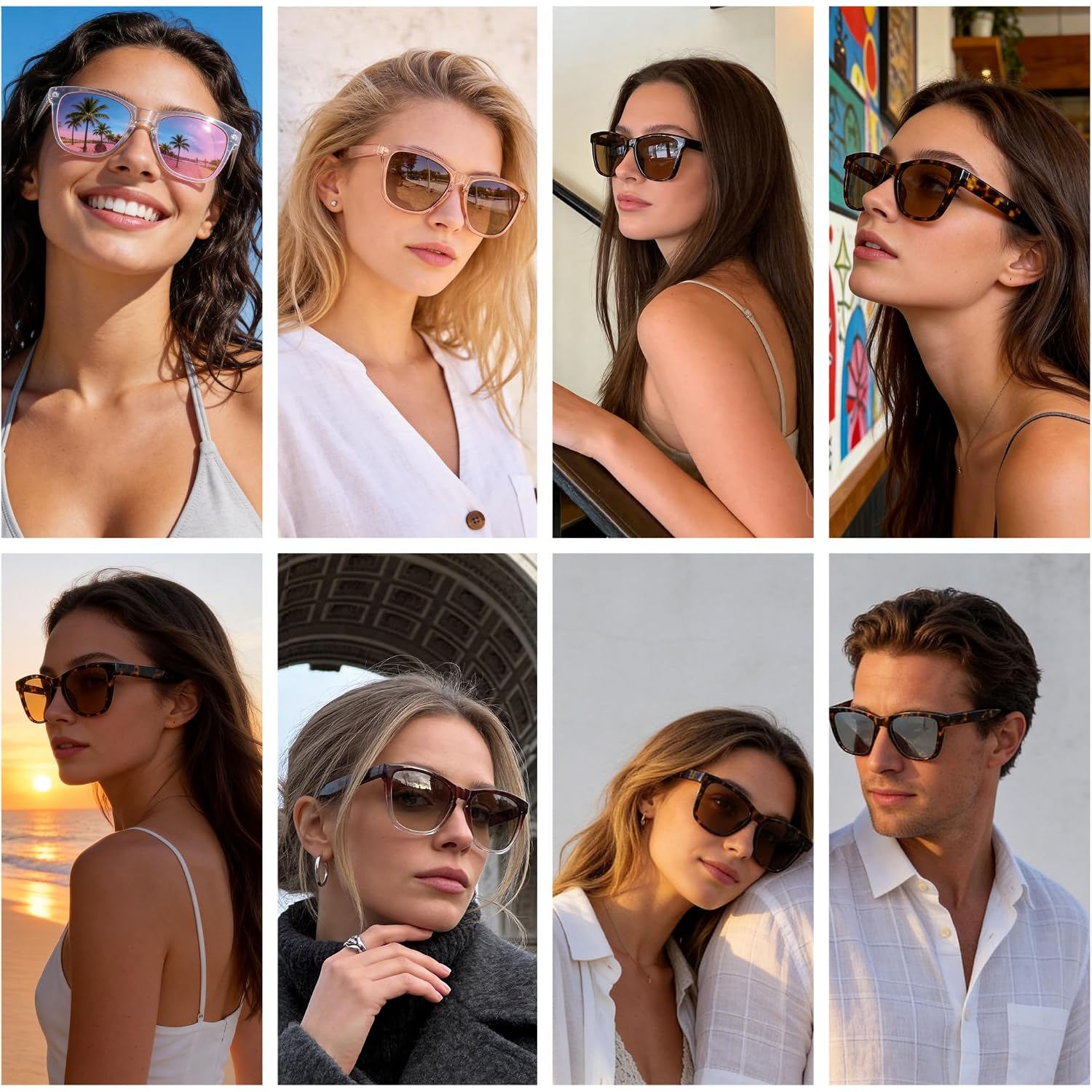 Danamy Sunglasses Womens Polarized Sunglasses For Women Trendy Designer Mirrored Uv Protection Sun Glasses
