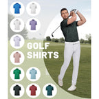 Zity Mens Print Polo Shirts Short Sleeve Moisture Wicking Shirts For Men Golf Tennis Daily Casual Collared T-Shirt