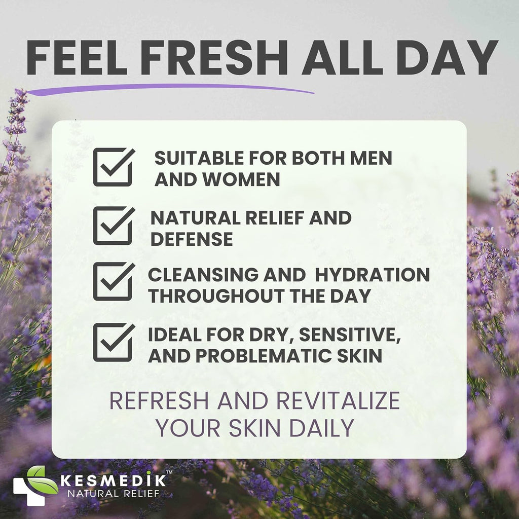 Kesmedik Tea Tree Body Wash Maxtherapy With Lavender & 100% Tea Tree Oil For Skin, Cleans, Soothes And Refreshes Sensitive, Itchy Skin, Body & Foot Soap For Men & Women, 2-Pack, Limited Edition