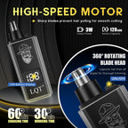 Men'S Professional Cordless Hair Clippers & Trimmer Kit, 4-In-1 Electric Shaver Set With Led Display, Waterproof Body Groomer, Nose Trimmer & T-Blade For Bald Head, Full Barber Kit (Black)