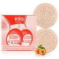 Koji White Kojic Acid Bump Eraser Body Scrub Soap For Exfoliation Butt, Elbow, Underarm With Glutathione, Coenzyme Q10, Skin Brightening For Fade Dark Spots, Fine Lines And Wrinkles, 2.82 Oz (2 Bars)