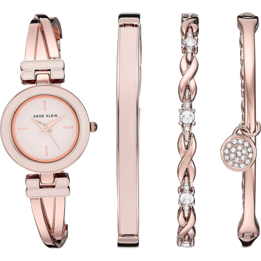 Anne Klein Women'S Bangle Watch And Premium Crystal Accented Bracelet Set