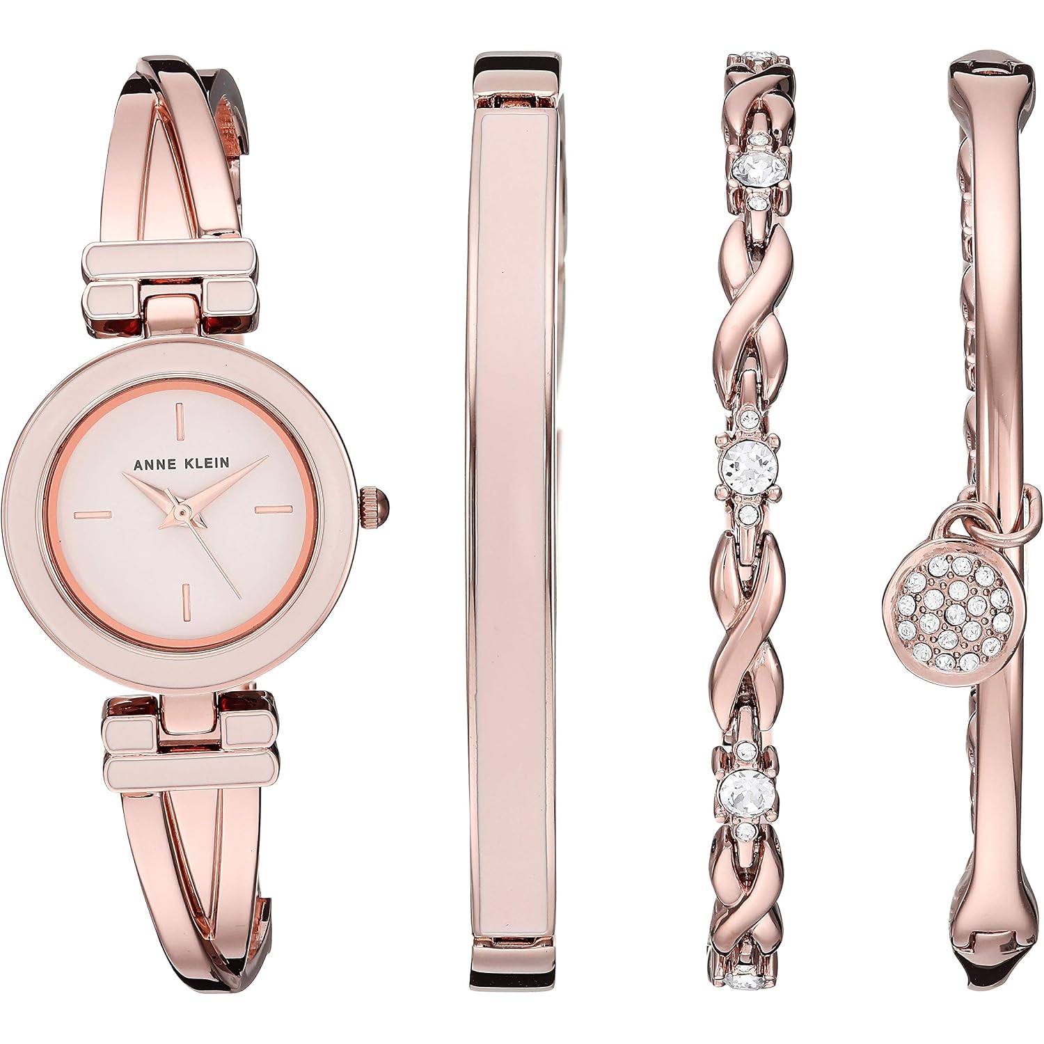 Anne Klein Women'S Bangle Watch And Premium Crystal Accented Bracelet Set