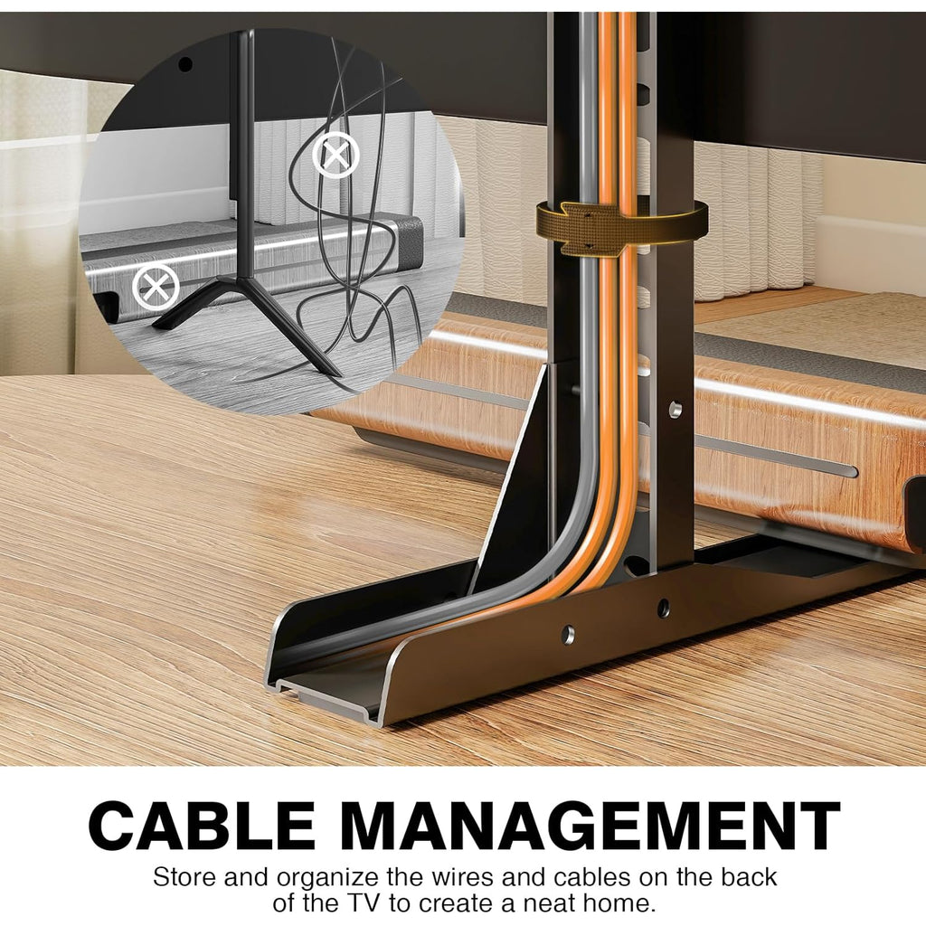 TAVR Universal Table Top TV Stand Mount, TV Legs for Most 20-75 Inch TVs, Replacement TV Feet with Great Load-Bearing Holds up to 110 lbs, TV Stands Base with Cable Management, Max VESA 800x600 mm