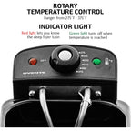 OVENTE Electric Deep Fryer 2 Liter Capacity, 1500 Watt Lid with Viewing Window and Odor Filter, Adjustable Temperature, Removable Frying Basket and Easy to Clean Stainless Steel Body, Silver FDM2201BR