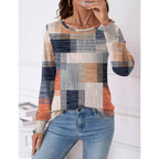 Women Tops Long Sleeve Blouses Dressy Casual Crewneck Pleated Tunic Shirts 2026 Loose Fashion Clothes