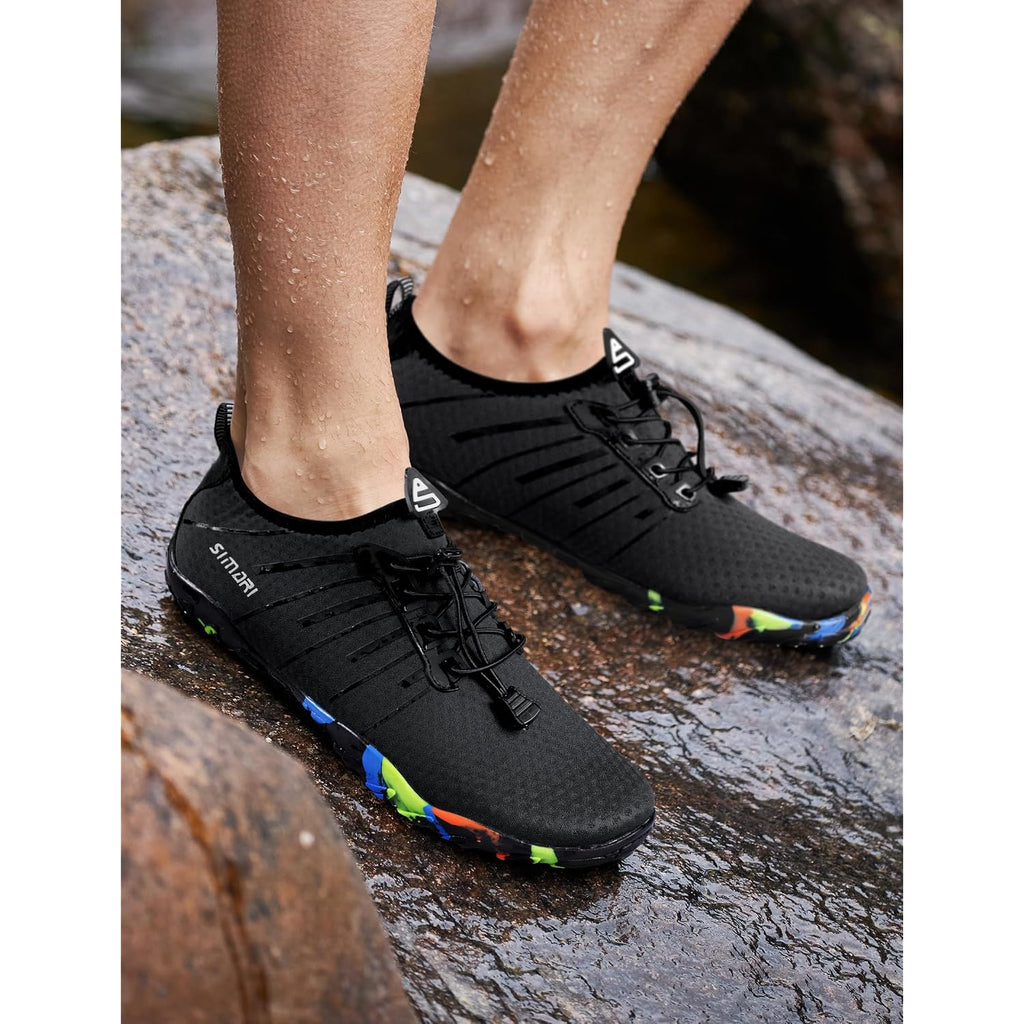 Simari Water Shoes For Women Men - Barefoot Quick-Dry Aqua Socks | Lightweight Swim Shoes For Surfing, Swimming, Beach Sports, Kayaking, Diving | Non-Slip Design