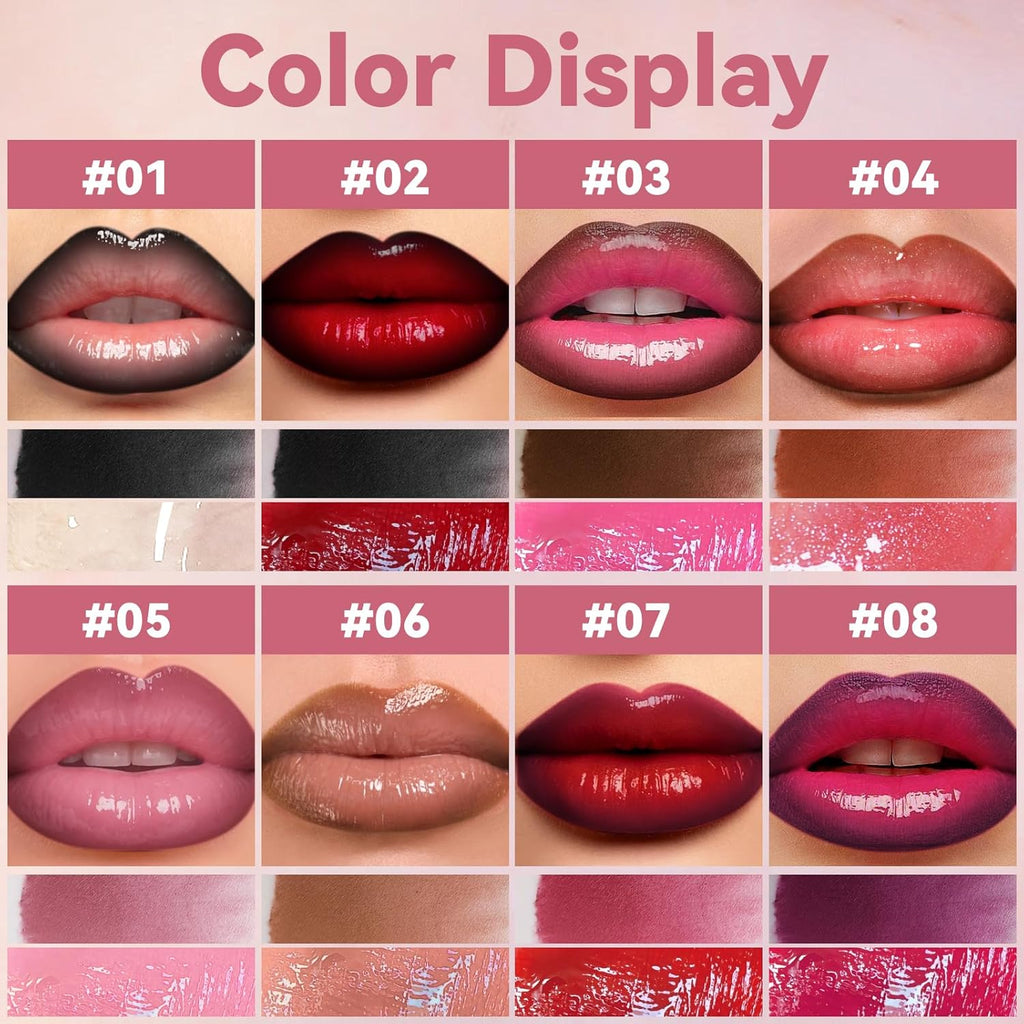 HOSAILY Lip Liner Gloss Lip Combo Set, 2 in 1 Lip Duo Natural Nude Brown Lip Liner Lipstick Glossy Nourishing Toffee Lip Gloss Kit, Smooth Quick Fuller Plumping Juicy Lip Makeup for Women06#Caramel