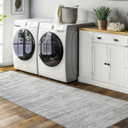 Runners for Hallways 2x8 Kitchen Runner Rugs，Modern Abstract Rug Runners for Entryway，Stain Resistant Washable Runner Rug Non-Slip 8ft Carpet Rug for Bedroom Living Laundry Room（Grey,2'x8'）
