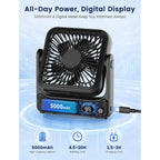 Magnetic Cruise Approved Fan, 5000Mah Ultra-Slim Travel Fan Rechargeable, 4-Speed, Hook Design, Portable Fan For Cruise Ship Cabin, Bedroom Sleeping, Camping, Travel & Cruise Essentials 2026