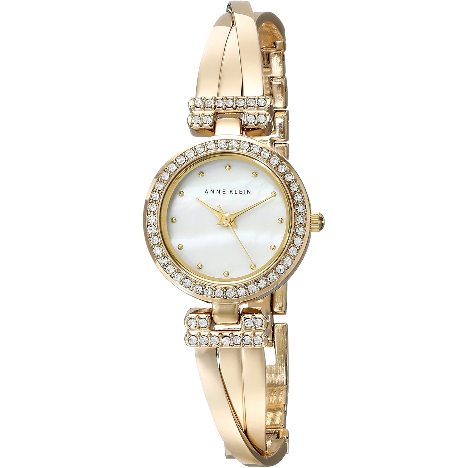 Anne Klein Women's Premium Crystal Accented Bangle Watch and Bracelet Set