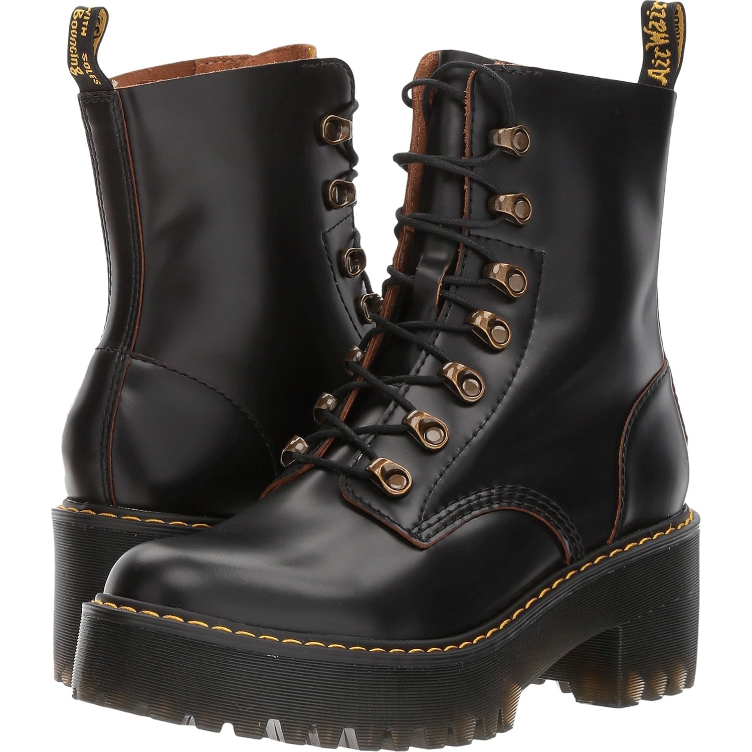 Dr. Martens Women'S Leona Leather Heeled Boot
