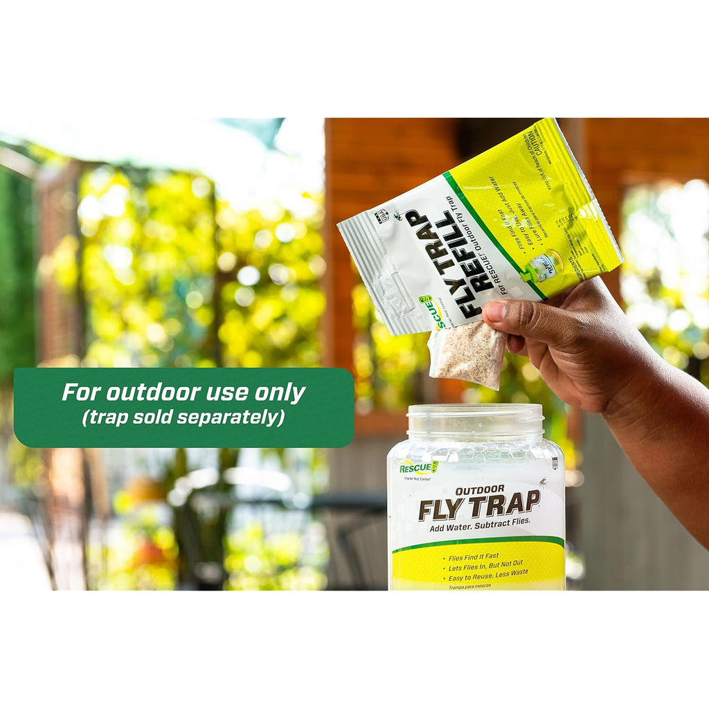 Rescue! Reusable Fly Trap Refill – Outdoor Use - 6 Pack