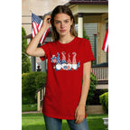 4th of July Shirts Women American Flag Gnomes T-Shirt Patriotic Stars and Stripes Tee Tops