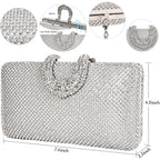 Sparkly Rhinestone Crystal Clutch For Wedding Party Dressy Handbag Formal Party Evening Bag For Women